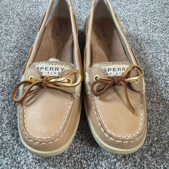 Sperry Women’s Top Sider Angelfish Gold Glitter Boat Shoe Sz 9 - Picture 2 of 9